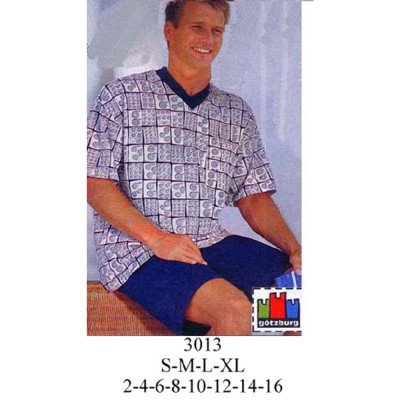 3013 - Molde de Pijama hombre corto 3013 - Molde de Pijama hombre corto