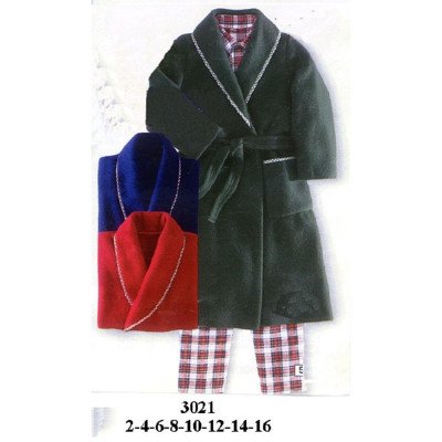 3021 - Molde de Bata de levantarse con cuello smoking 3021 - Molde de Bata de levantarse con cuello smoking