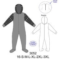 3052 - Molde de Pijama con pata hombre