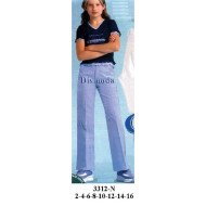 3312N - Molde de Pantalón de colegio con pretina, cierre delantero