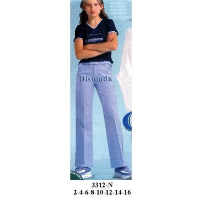 3312N - Molde de Pantalón de colegio con pretina, cierre delantero