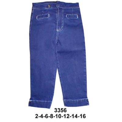 3356 - Molde de Pantalón de mezclilla con pretina, bragueta con cierre, bolsillos delanteros con vivo y dobladillo en basta 3356 - Molde de Pantalón de mezclilla con pretina, bragueta con cierre, bolsillos delanteros con vivo y dobladillo en basta