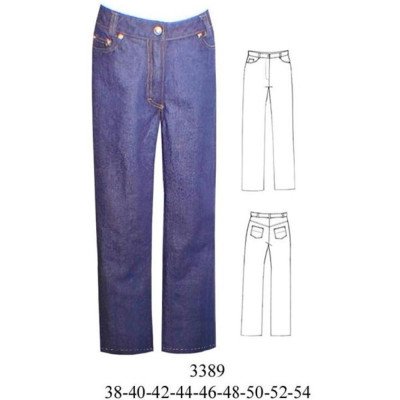 3389 - Molde de Jeans a la cintura pretina anatómica 3389 - Molde de Jeans a la cintura pretina anatómica