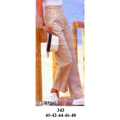 343 - Molde de Pantalón recto sin pinzas, 343 - Molde de Pantalón recto sin pinzas,