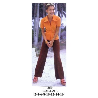 359 - Molde de Pantalón recto son costura en el costado 359 - Molde de Pantalón recto son costura en el costado