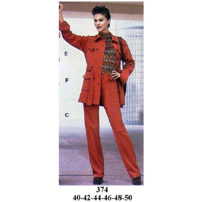 374 - Molde de Pantalón recto pretina angosta 2 374 - Molde de Pantalón recto pretina angosta 2