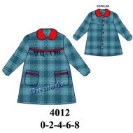4012 - Molde de Delantal de párvulo abotonado en espalda