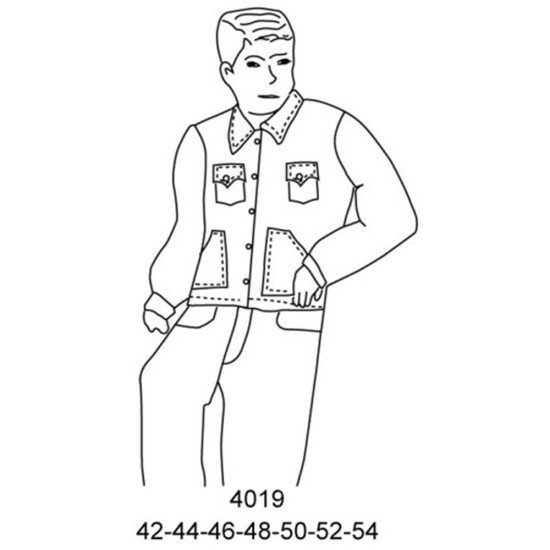 4019 - Molde de Slack de trabajo económico con pantalón tipo jeans