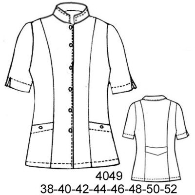 4049 - Molde de Delantal cuello mao 4049 - Molde de Delantal cuello mao