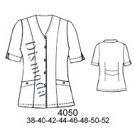 4050 - Molde de Chaqueta corte sobre busto