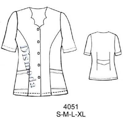 4051 - Molde de Chaqueta corte princesa 4051 - Molde de Chaqueta corte princesa