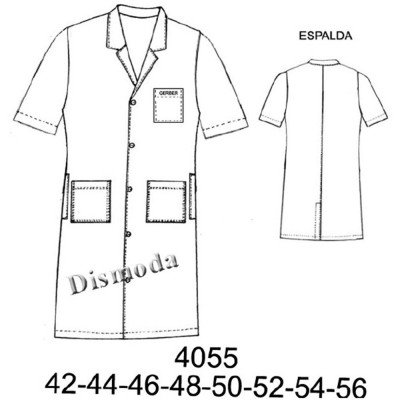 4055 - Molde de Cotona manga corta 4055 - Molde de Cotona manga corta