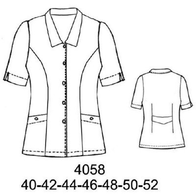 4058 - Molde de Chaqueta enfermera 4058 - Molde de Chaqueta enfermera