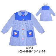 4061 - Molde de Delantal de párvulo con pliegues en delantero y espalda