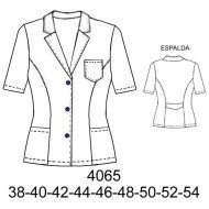 4065 - Molde de Delantal corte princesa