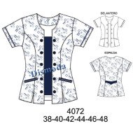 4072 - Molde de Delantal entallado