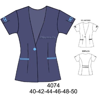 4074 - Molde de Delantal con pinza 4074 - Molde de Delantal con pinza