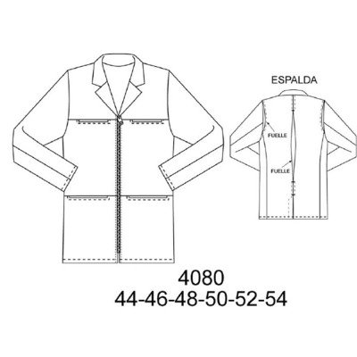 4080 - Molde de Chaqueta con cierre 4080 - Molde de Chaqueta con cierre