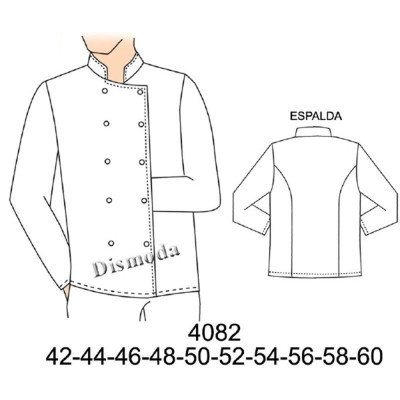4082 - Molde de Chaqueta chef 4082 - Molde de Chaqueta chef
