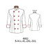 4083 - Molde de Chaqueta chef mujer