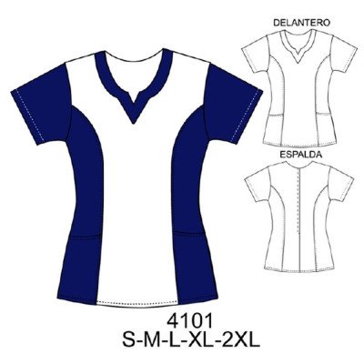 4101 - Molde de Delantal cuello en forma v 4101 - Molde de Delantal cuello en forma v
