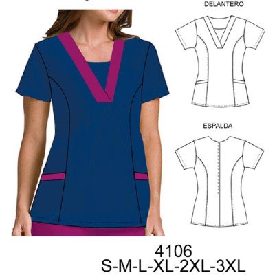 4106 - Molde de Delantal corte princesa