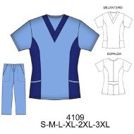 4109 - Molde de Delantal corte princesa