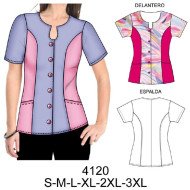 4120 - Molde de Delantal corte princesa