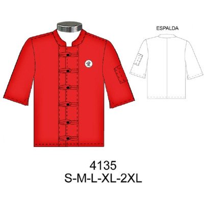 4135 - Molde de Chaqueta cocinero 4135 - Molde de Chaqueta cocinero