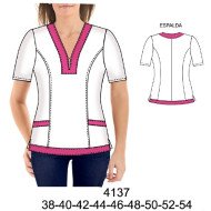 4137 - Molde de Delantal corte princesa