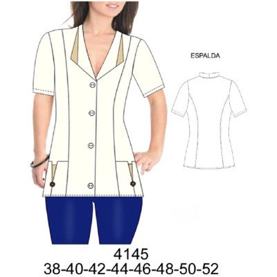 4145 - Molde de Delantal cuello smoking 4145 - Molde de Delantal cuello smoking