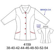 4159 - Molde de Delantal corte princesa