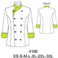 4166 - Molde de Delantal chef corte princesa cuello cruzado