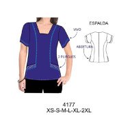 4177 - Molde de Delantal corte sobre busto con cierre en espalda