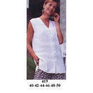 419 - Molde de Blusa con pabilos en delantero