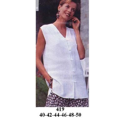 419 - Molde de Blusa con pabilos en delantero