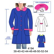 4194 - Molde de Delantal corte princesa, cuello desmontable