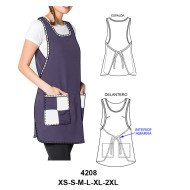 4208 - Molde de Pechera cruzada, envivada