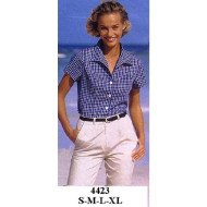 4423 - Molde de Blusa con corte princesa manga corta y larga