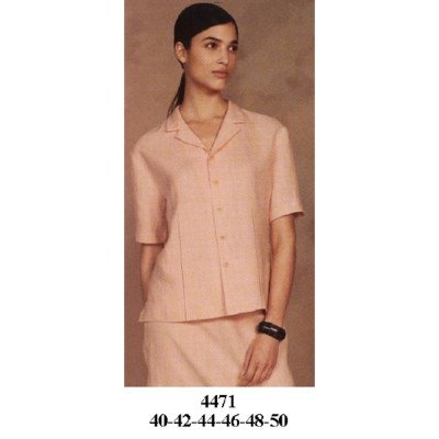 4471 - Molde de Blusa camisera de cuello solapa con pata de botones, manga corta y canesú 4471 - Molde de Blusa camisera de cuello solapa con pata de botones, manga corta y canesú