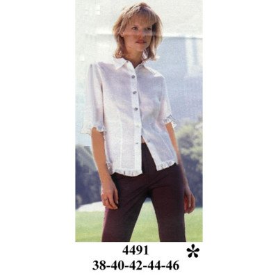 4491 - Molde de Blusa entallada con recogido en bastas 4491 - Molde de Blusa entallada con recogido en bastas
