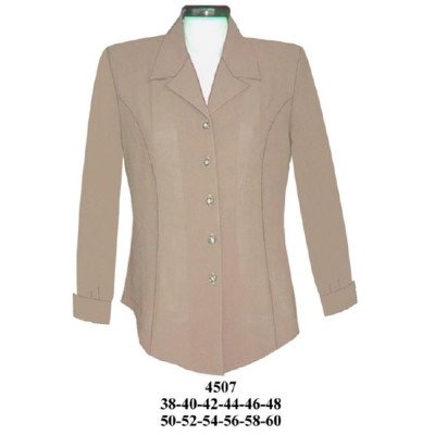 4507 - Molde de Blusa corte princesa puño con colleras