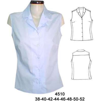 4510 - Molde de Blusa cuello sport corte princesa 4510 - Molde de Blusa cuello sport corte princesa