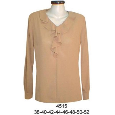 4515 - Molde de Blusa escote en v, con rucha sin botones 4515 - Molde de Blusa escote en v, con rucha sin botones