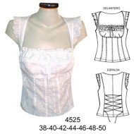 4525 - Molde de Blusa estilo corsé