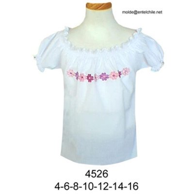 4526 - Molde de Blusa escose y manga 4526 - Molde de Blusa escose y manga