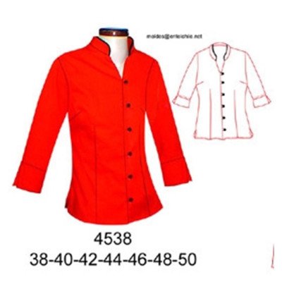 4538 - Molde de Blusa oriental, manga 3/4; 4538 - Molde de Blusa oriental, manga 3/4;