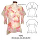 4542 - Molde de Blusa corte bajo busto con puntas 4542 - Molde de Blusa corte bajo busto con puntas