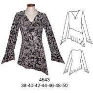 4543 - Molde de Blusa asimétrica;