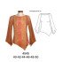 4545 - Molde de Blusa dama asimétrica;